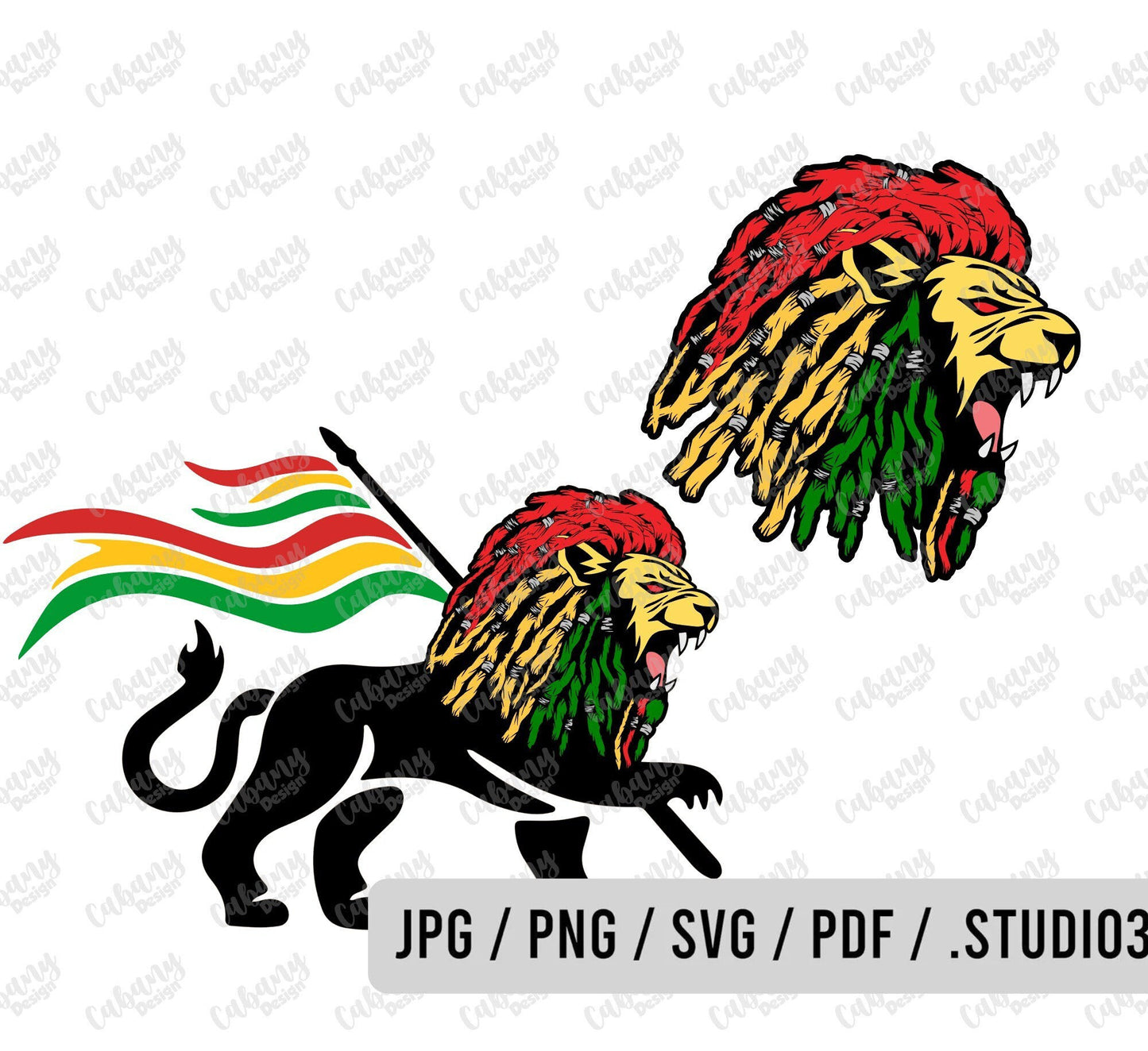 Rasta Lion SVG
