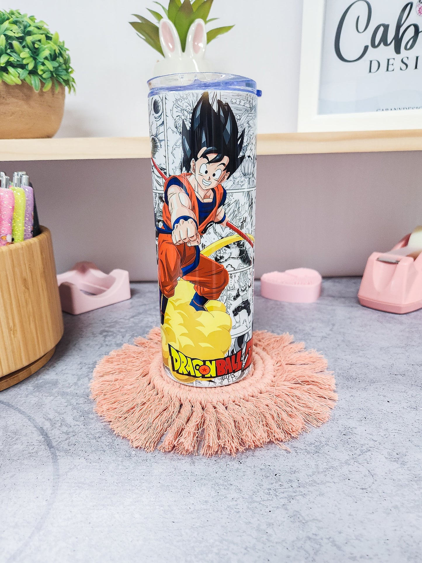 Goku Tumbler 20oz with Straw