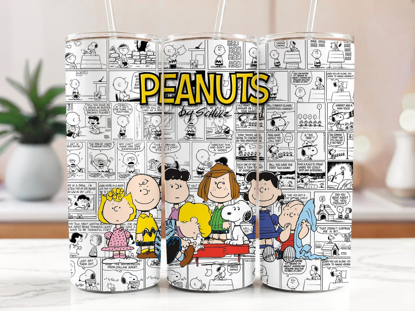 Charlie Brown Tumbler 20oz with Straw1