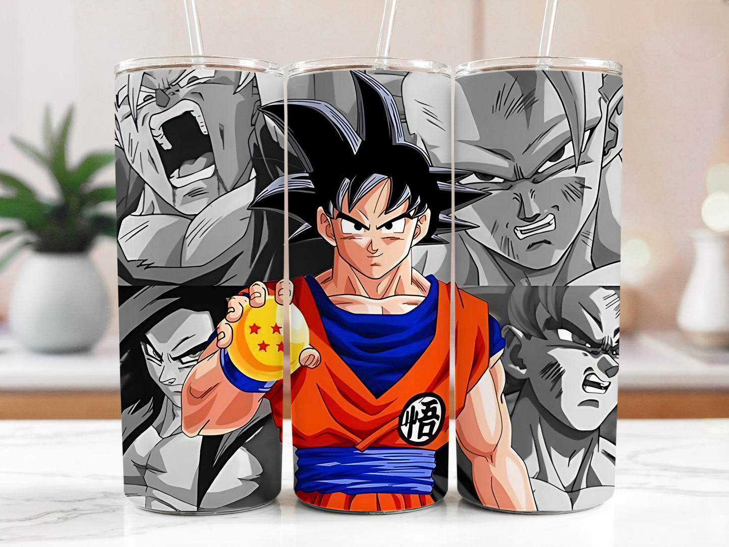Goku Tumbler 20oz with Straw