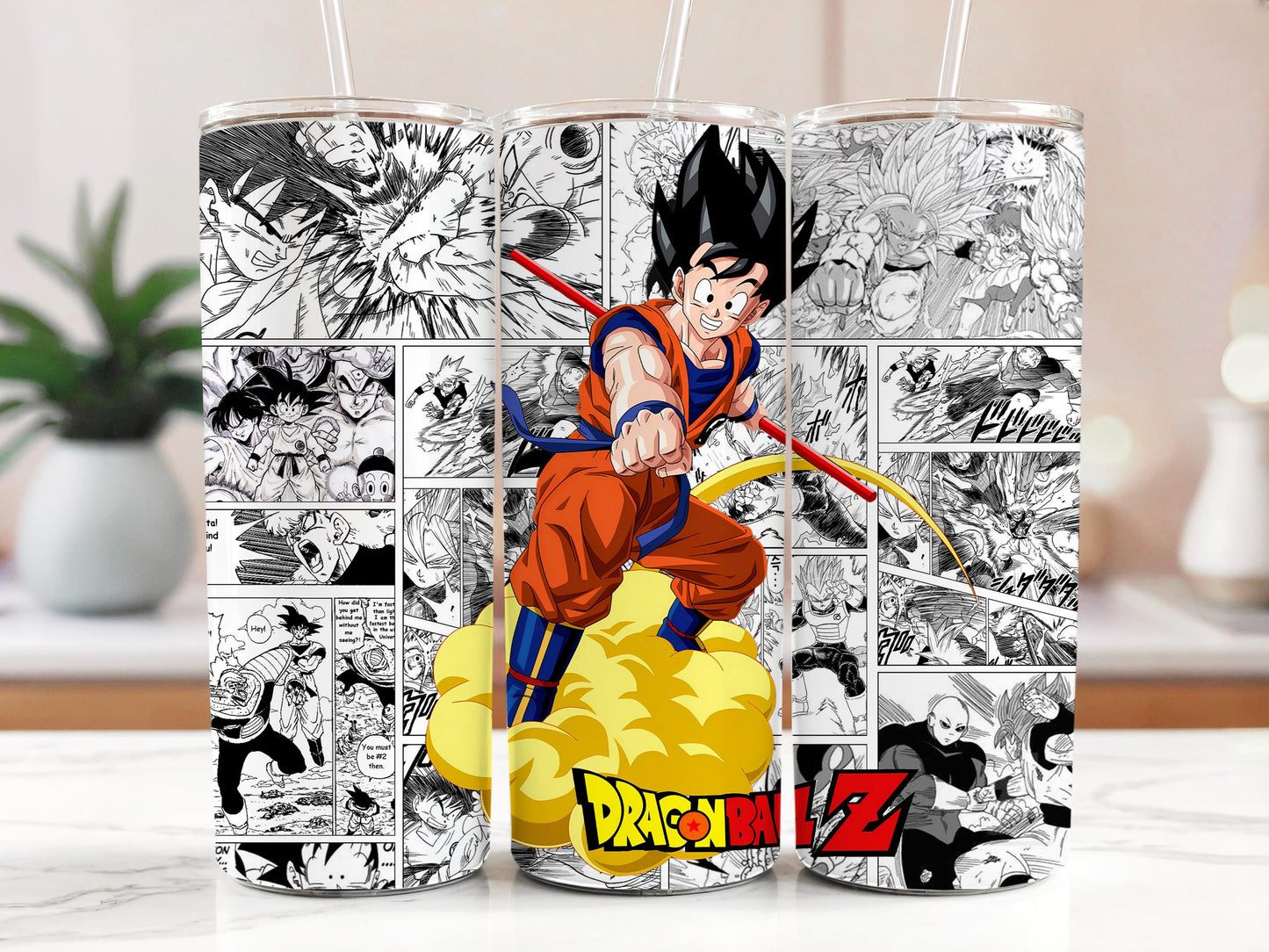 Goku Tumbler 20oz with Straw