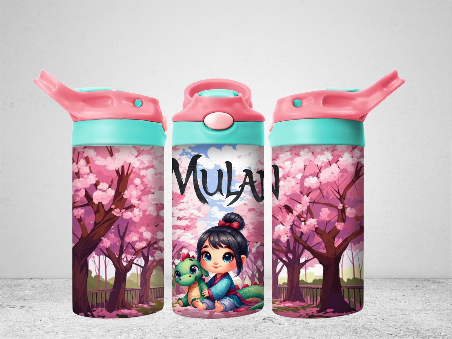 Baby Mulan Water Bottle Stainless steel tumbler 12oz