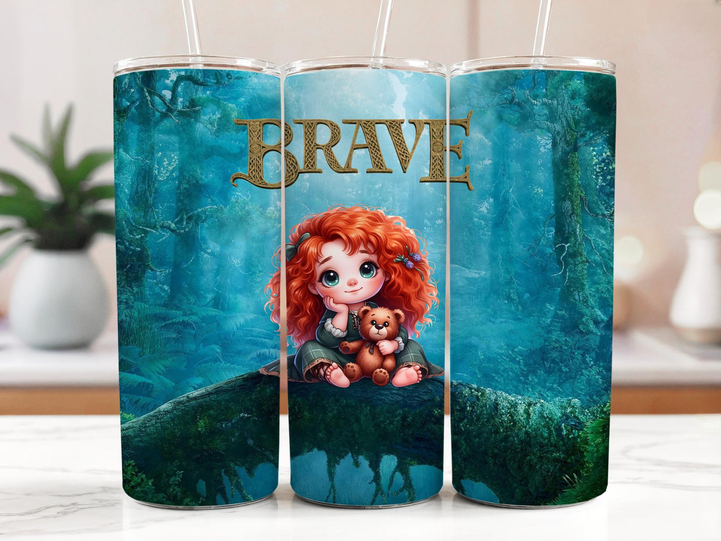 Baby Brave Tumbler 20oz with Straw