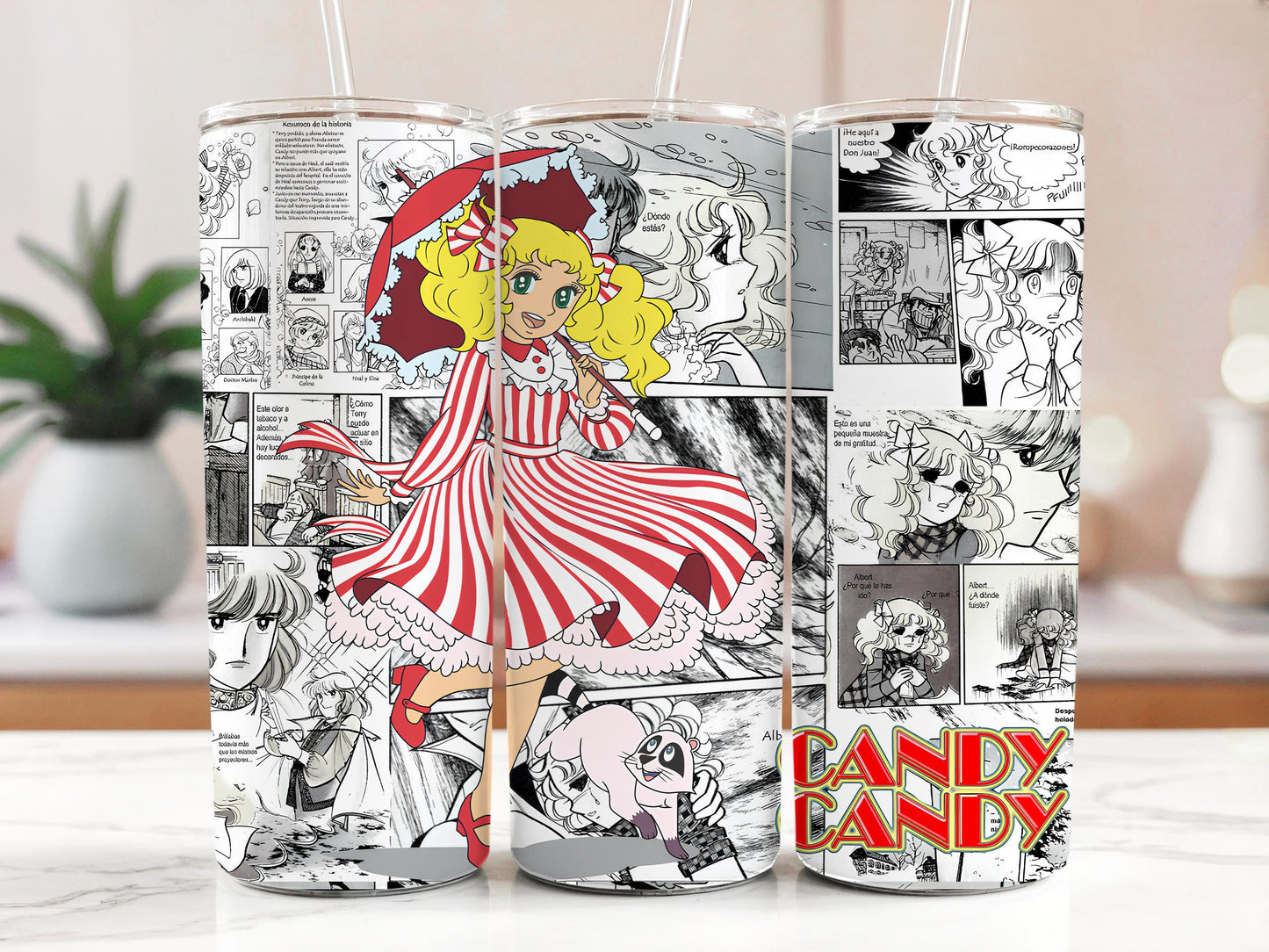 Candy Candy Tumbler 20oz with Straw