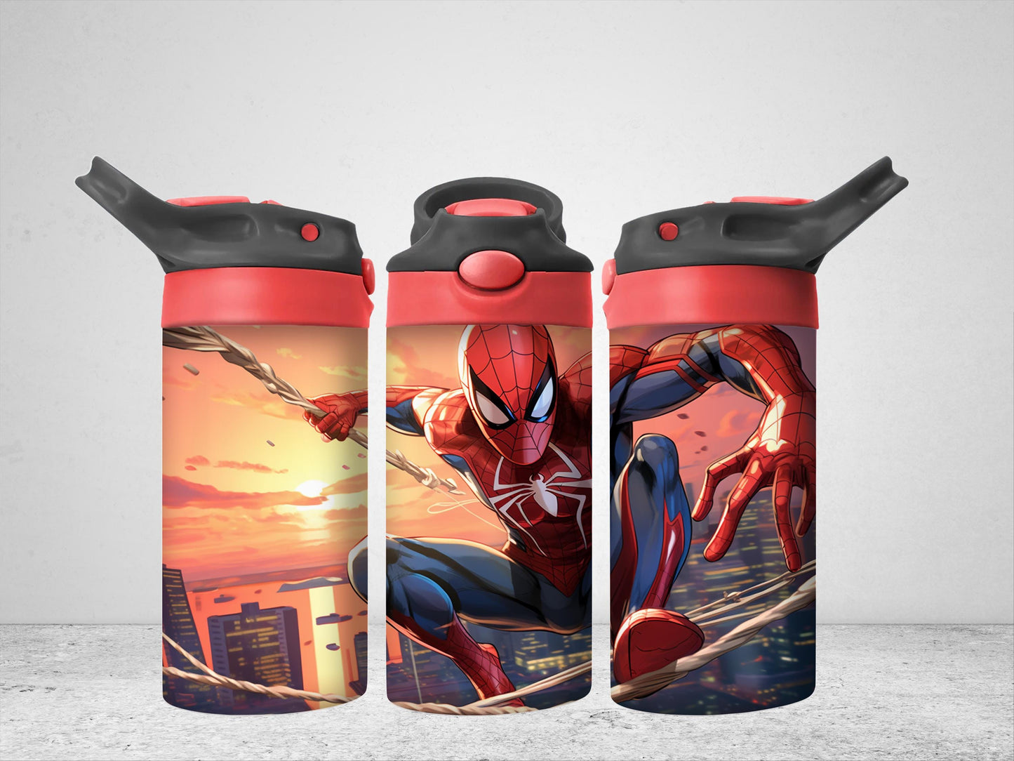 Spiderman Water Bottle Stainless steel tumbler 12oz2