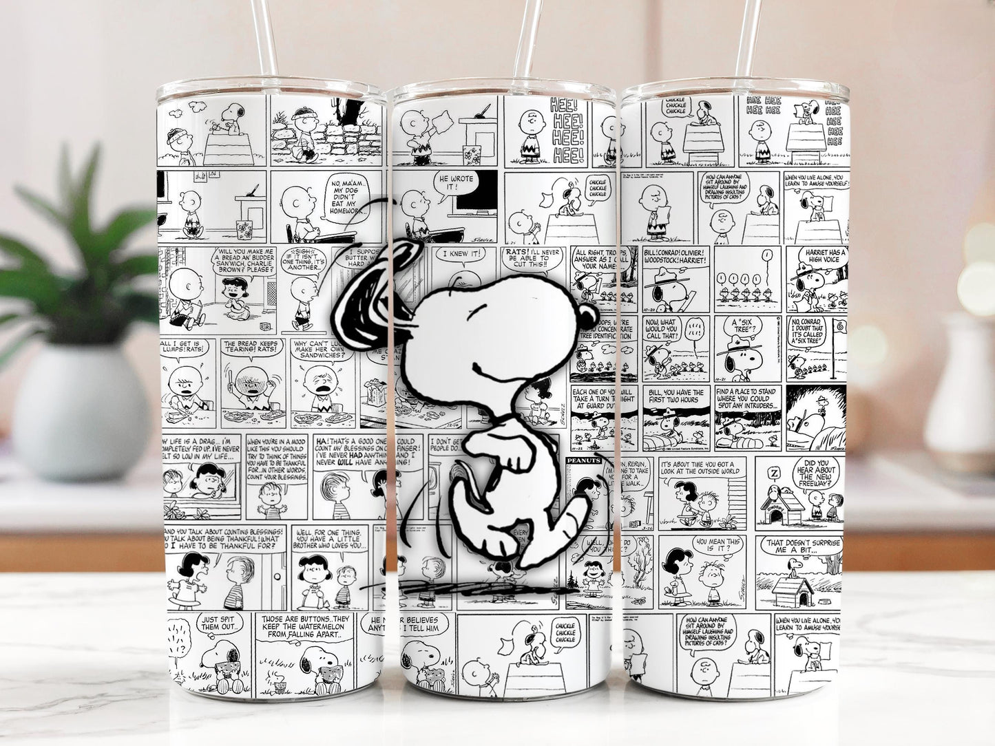 Snoopy Tumbler 20oz with Straw23