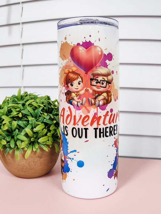 Adventure tumbler - Stainless steel tumbler 20oz - valentines day - UP tumbler