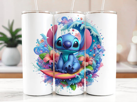 Stitch Tumbler 20oz with Straw