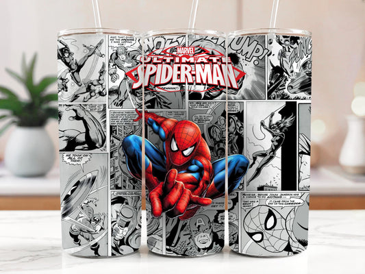 Spiderman Tumbler 20oz with Straw