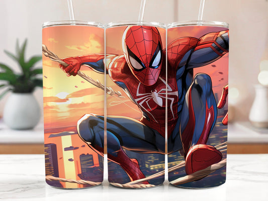 SpidermanTumbler 20oz with Straw