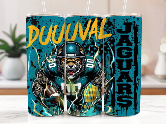 Jaguars Tumbler 20oz with Straw