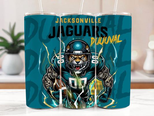 Jaguars Tumbler 20oz with Straw