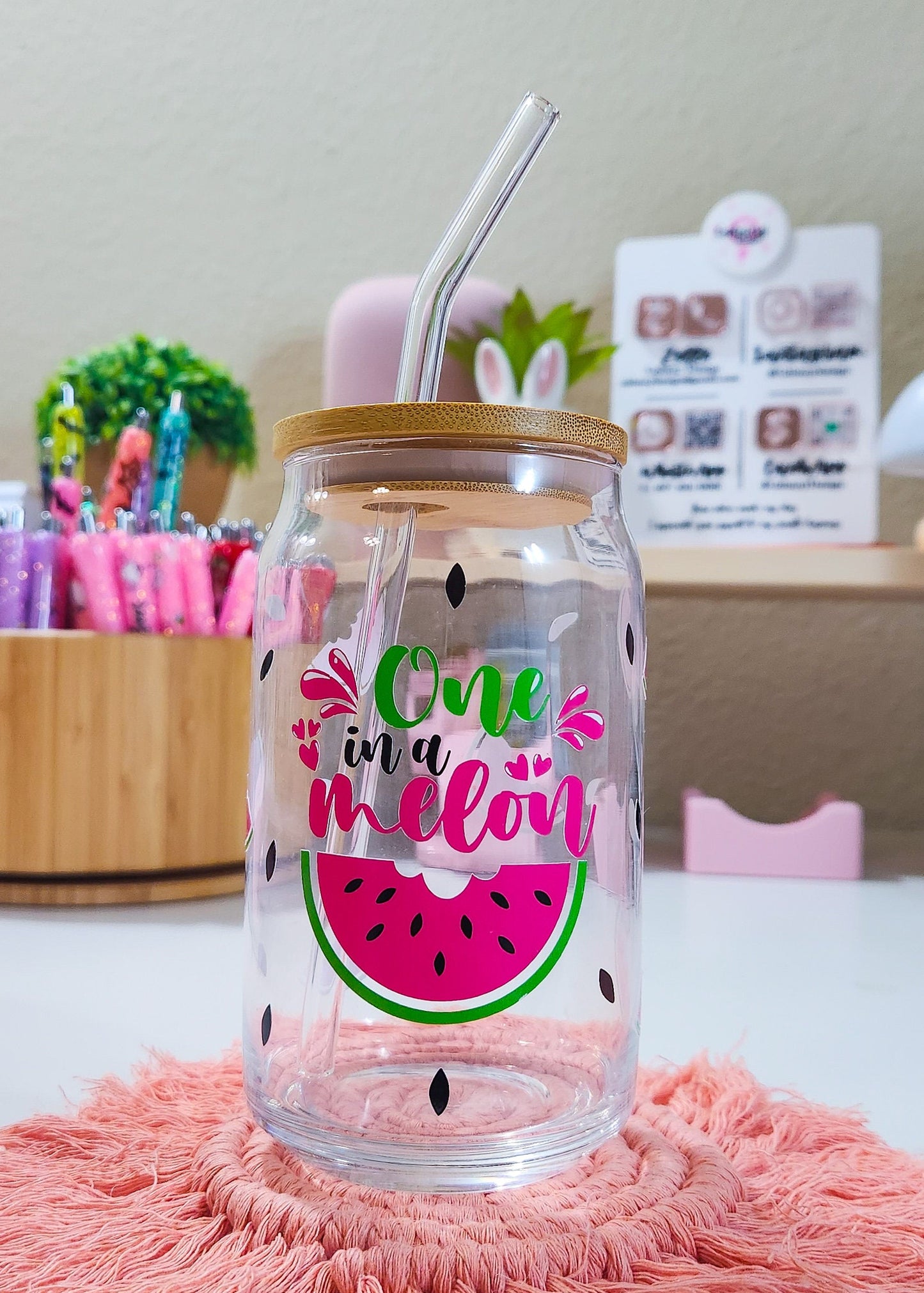 Cute Watermelon Glass Cup