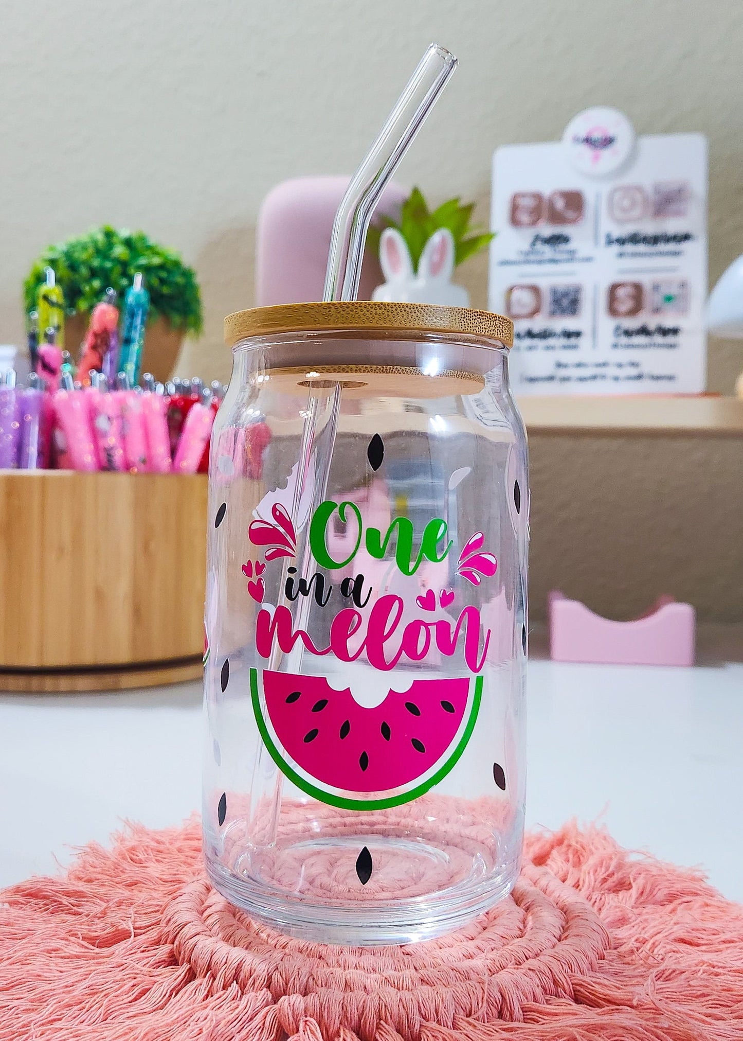 Cute Watermelon Glass Cup