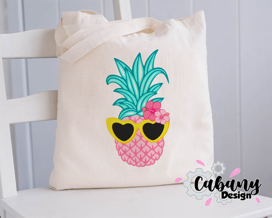 Pineapple Tote Bag | Summer Tote Bag | Natural Canvas Tote | Summer Bag | Shopping Bag | Beach Bag | Gym tote bag